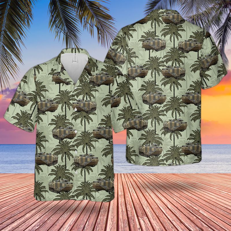 US Marine Corps Assault Amphibious Vehicle AAV-7 Hawaiian Shirt ...