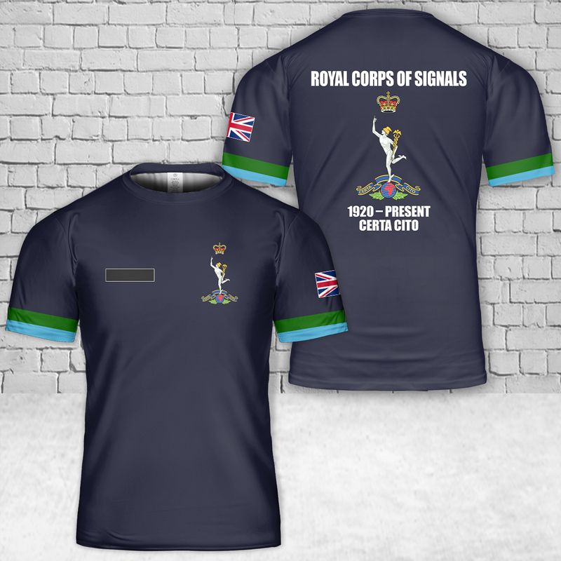 Custom Name British Army Royal Corps of Signals TShirt 3D DLTT0809BG12