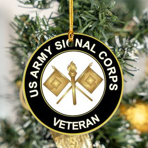 US Army Signal Corps Veteran Ceramic Ornament DLMP3011PD02