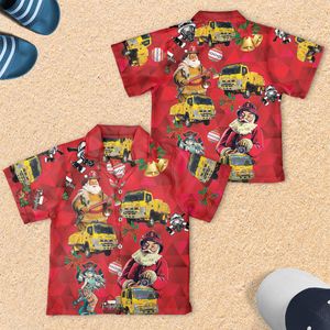 Queensland Rural Fire Service Fleet Christmas Youth Hawaiian Shirt DLMP3011PD11