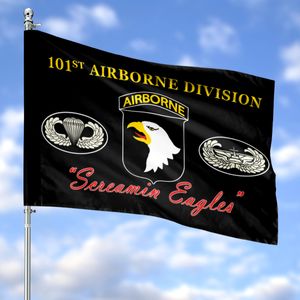 US Army 101st Airborne Screaming Eagles House Flag DLSI2802PT01