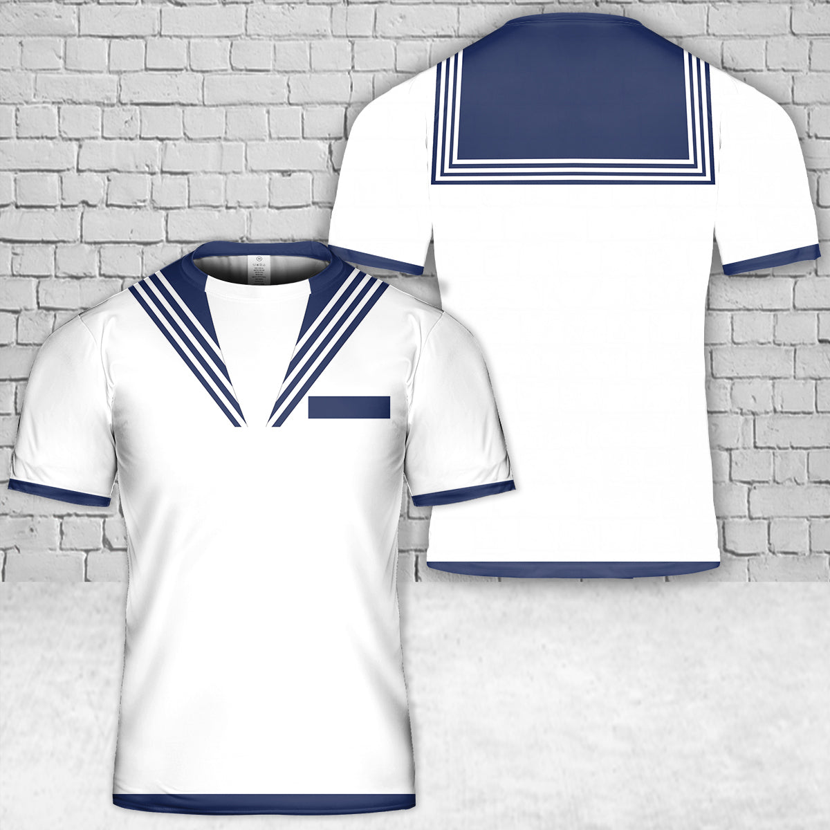 Custom Name Royal Navy Sailor Uniform T-Shirt 3D
