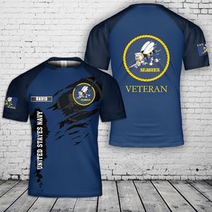 Custom Name US Navy SEABEES Naval Construction Force (NCF) Veteran 3D T-Shirt NLSI2504PT06