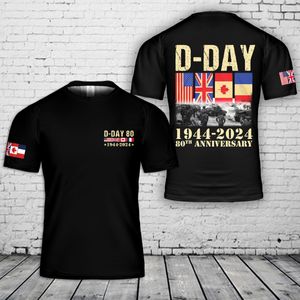 D-Day Normandy Landings 80th Anniversary 1944-2024 3D T-Shirt NLSI2604PT07