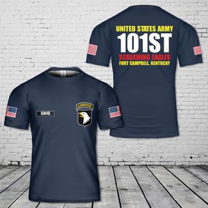 Custom Name US Army 101 Airborne Campbell, Kentucky 3D T-Shirt NLMP2504PT07