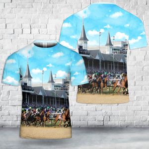 Kentucky Derby Horse Racing T-Shirt 3D DLHH2704PT01