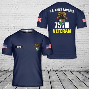 Custom Name US Army 75th Ranger Regiment Veteran T-Shirt 3D DLMP2704PT08