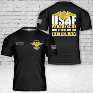 Custom Name US Air Force Pararescue Veteran T-Shirt 3D DLTT2904PT05
