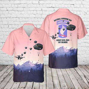 US Army National Airborne Day 2024, 173d Airborne Brigade Hawaiian Shirt DLQD2507PT05