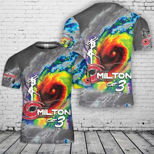 Hurricane Milton 2024 Power Lineman T-Shirt 3D DLSI1510PT04