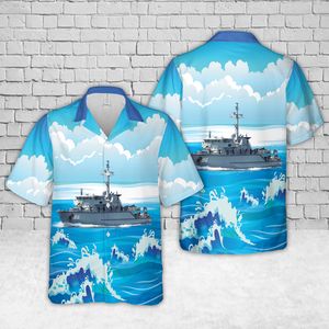 Royal Australian Navy Minehunter HMAS Diamantina Hawaiian Shirt DLTT2910PT02