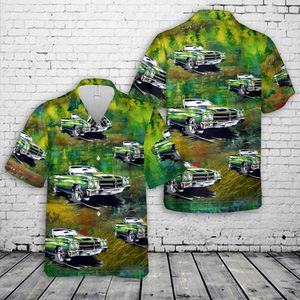 Green 1970 Chevrolet Chevelle SS-454 Convertible Hawaiian Shirt DLSI2204PL06