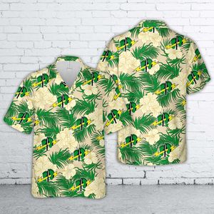 US Air Force Combat Control Green Feet Lightning Bolt Shaped Hawaiian Shirt DLTT2204PL11