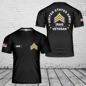 Custom Name US ARMY SERGEANT Iraq Veteran 3D T-Shirt NLMP0305PL07