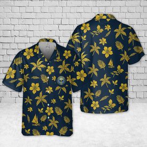 US Navy Reserve Center Guam Remove Logo Pocket Hawaiian Shirt DLTT0705PL01