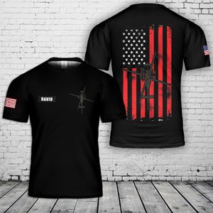 Custom Name OH-58 Kiowa Patriotic Flag 3D T-Shirt NLSI0805PL11