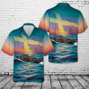 Swedish Navy Stridsbåt 90HS Hawaiian Shirt DLMP1906PL06