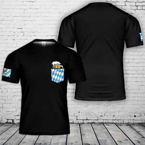 Oktoberfest Bavaria Flag Pocket 3D T-Shirt NLSI2607PL04