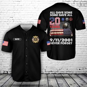 Custom Name Never Forget 9.11 All Gave Some Some Gave Baseball Jersey NLSI3107PL05
