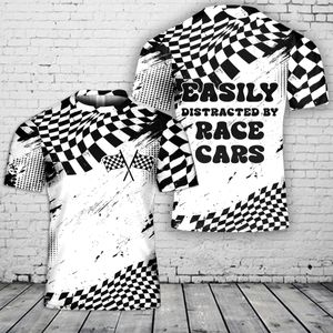 Easily Distracted by Race Cars 3D T-Shirt NLSI3007PL05