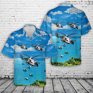 Search and rescue helicopter (Super Puma) Hawaiian Shirt NLSI1710PL02