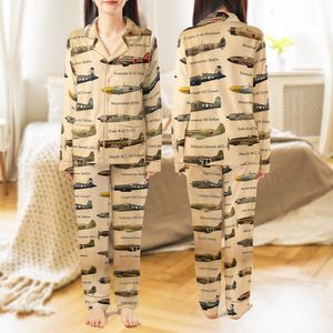 World War II Aircraft Adult Raglan Pajamas Set NLSI2010PL12