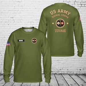Custom Name US Army Signal Corps Veteran Long Sleeve Shirt NLSI1712PL01