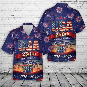 US Army Paratroopers With The 82nd Airborne Division Parachute, 250th Anniversary 1776-2026 Hawaiian Shirt NLSI2901PK09