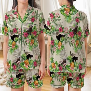 Honey Badger AOP Satin Short-Sleeve Pajamas Set NLSI2901PK08