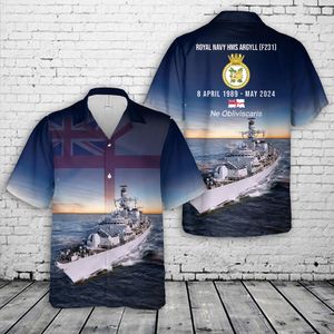 Royal Navy HMS Argyll (F231) Hawaiian Shirt NLSI1203PK08