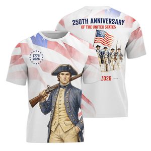 America 250th Anniversary, USA Independence Day 4 of July 3D T-Shirt TT1203PK07