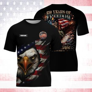 Custom Name America 250th Anniversary, USA Independence Day 4 of July T-shirt TT1203PK10