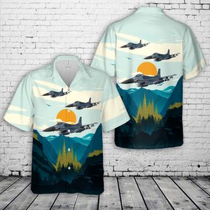 US Air Force 74th Fighter Squadron "Flying Tigers", 23rd Wing Hawaiian Shirt NLSI1403PK06
