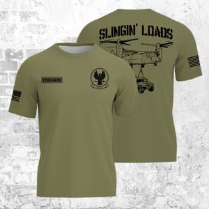 Custom Name US Military Sling Load Osprey 3D T-shirt TT1803PK08
