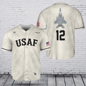 Custom Number USAF McDonnell Douglas F-15 Eagle Baseball Jersey TT2003PK01