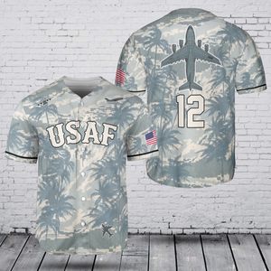 Custom Number USAF Boeing C-17 Globemaster III Baseball Jersey TT2003PK05