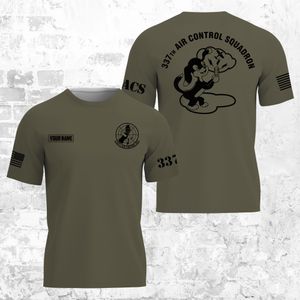 Custom Name 337th Air Control Squadron (337 ACS) 3D T-shirt TT1903PK08