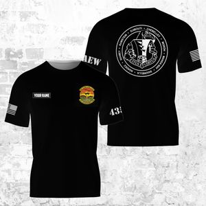 Custom Name 435th Air Expeditionary Wing (435 AEW) 3D T-shirt TT1903PK10