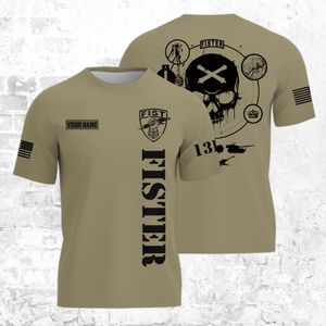 Custom Name US Military 13F FISTER Army 3D T-shirt TT1803PK10