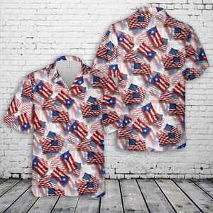 Puerto Rican American Flag Hawaiian Shirt NLSI2403PK02