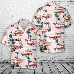 Ford Fairlane Crown Victoria 1955 Pink Hawaiian Shirt NLSI0104PK07