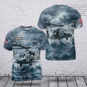 Custom Name US Navy MH-60 Seahawk 3D T-Shirt TT0904PK06