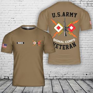Custom Name US Army Signal Corps Veteran 3D T-Shirt NLSI1104PK07