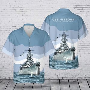 US Navy USS Missouri (BB-63) Hawaiian Shirt TT1304PK01