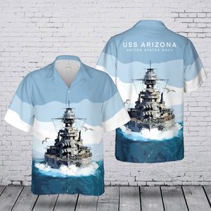 US Navy USS Arizona Hawaiian Shirt TT1304PK02