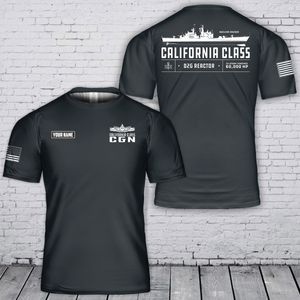 Custom Name US Navy USS California Class Nuclear Powered Cruiser (CGN) 3D T-Shirt TT1304PK05