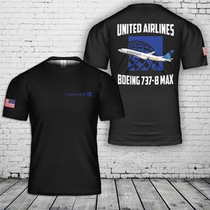 United Airlines Boeing 737-8 MAX 3D T-Shirt NLSI1404PK05