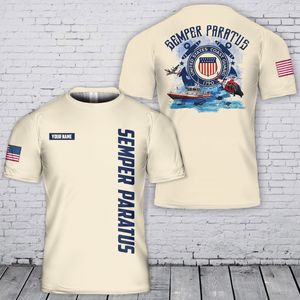 Custom Name US Coast Guard Semper Paratus 3D T-Shirt TT1504PK09