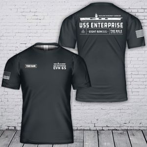 Custom Name USS Enterprise Nuclear Powered Aircraft Carrier (CVN-65) 3D T Shirt TT1304PK06