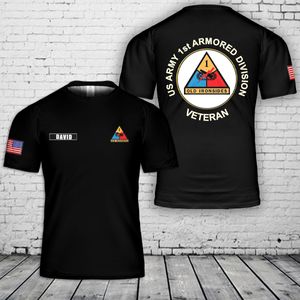 Custom Name US Army 1st Armored Division Old Ironsides Veteran 3D T-Shirt NLSI2504PK02